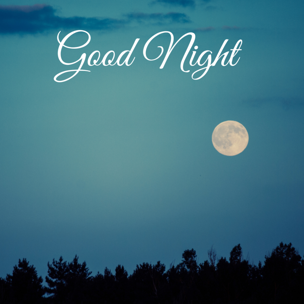 Good Night Images: The Perfect Way to Say Sleep Well 12 Moon with wide moving a black cloud with forest black shadow Good Night photo
